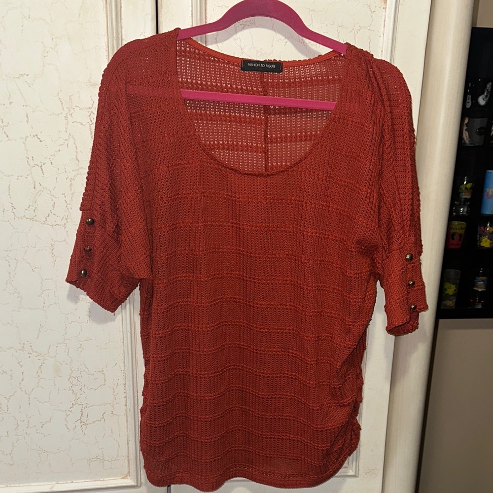 Women's Rust Knit Top